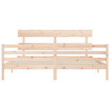 Cadre de lit sans matelas 200x200 cm bois massif