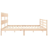 Cadre de lit sans matelas 200x200 cm bois massif