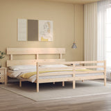 Cadre de lit sans matelas 200x200 cm bois massif