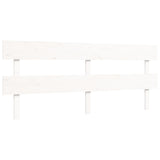 Cadre de lit sans matelas blanc 200x200 cm bois massif