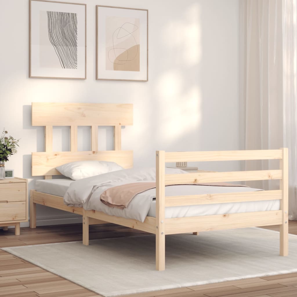 Cadre de lit sans matelas bois massif