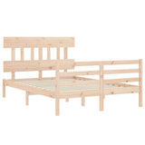 Bed frame without mattress 140x190 cm solid wood