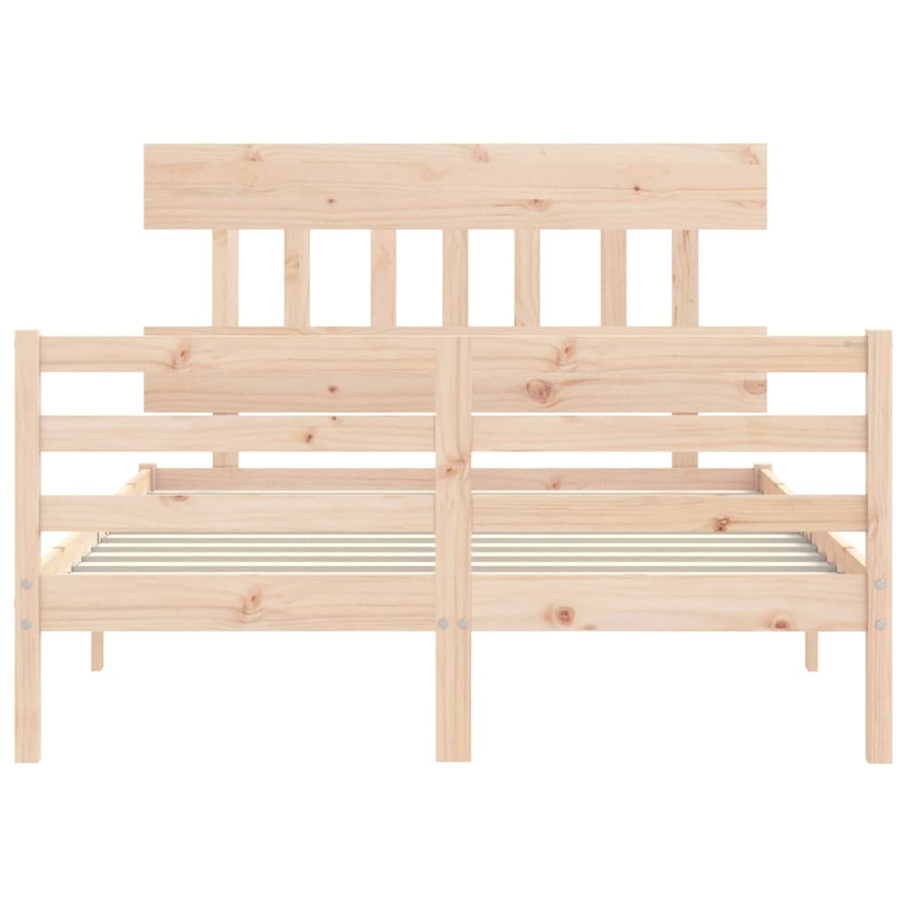 Bed frame without mattress 140x190 cm solid wood