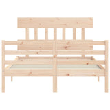 Bed frame without mattress 140x190 cm solid wood