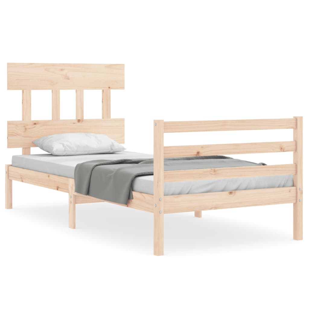 Cadre de lit sans matelas 90x200 cm bois massif