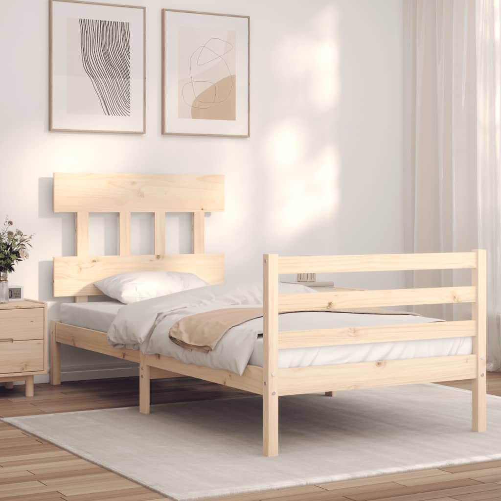 Cadre de lit sans matelas 90x200 cm bois massif