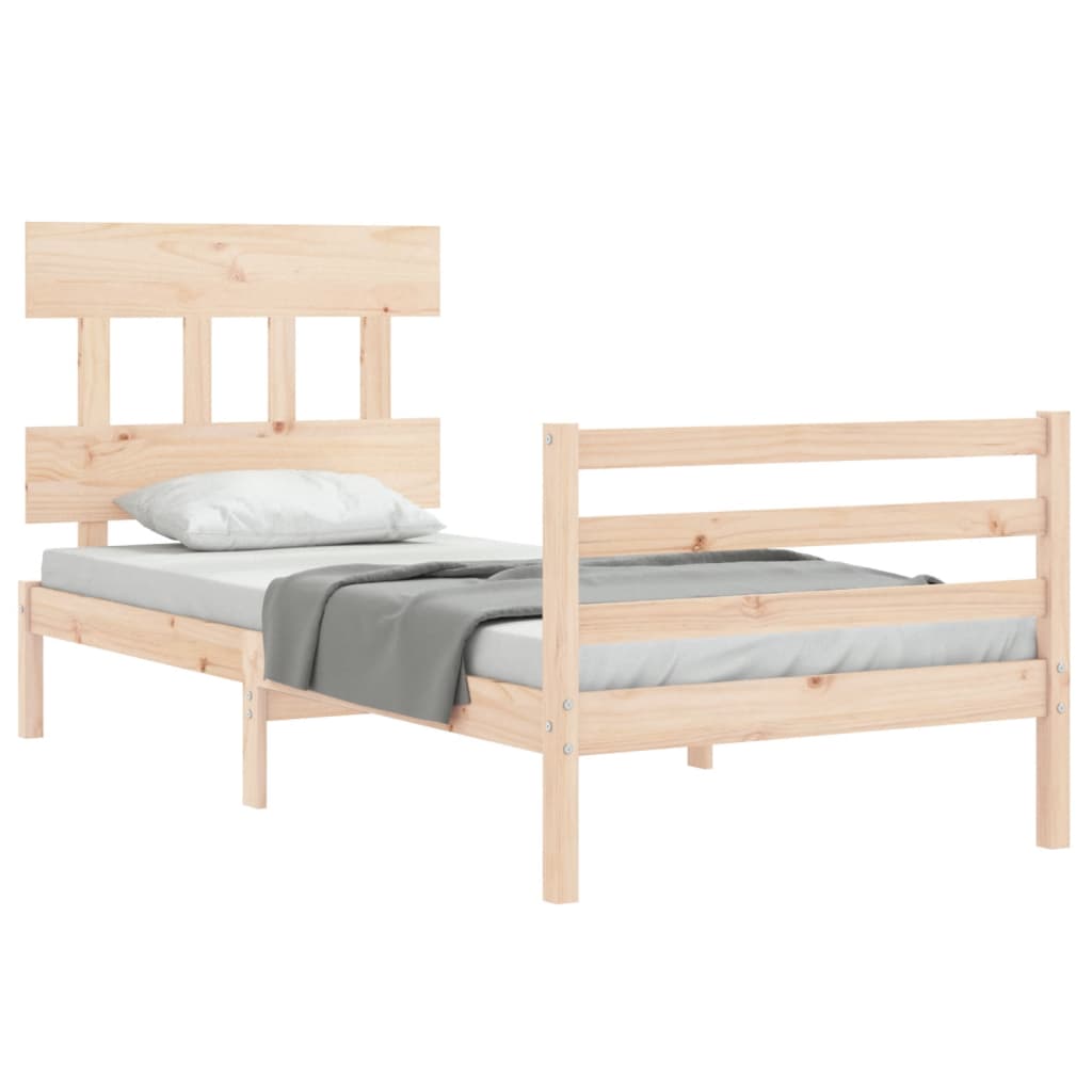 Cadre de lit sans matelas 90x200 cm bois massif