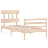 Cadre de lit sans matelas 90x200 cm bois massif