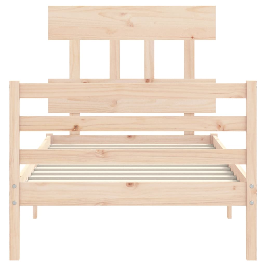 Cadre de lit sans matelas 90x200 cm bois massif