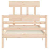 Cadre de lit sans matelas 90x200 cm bois massif