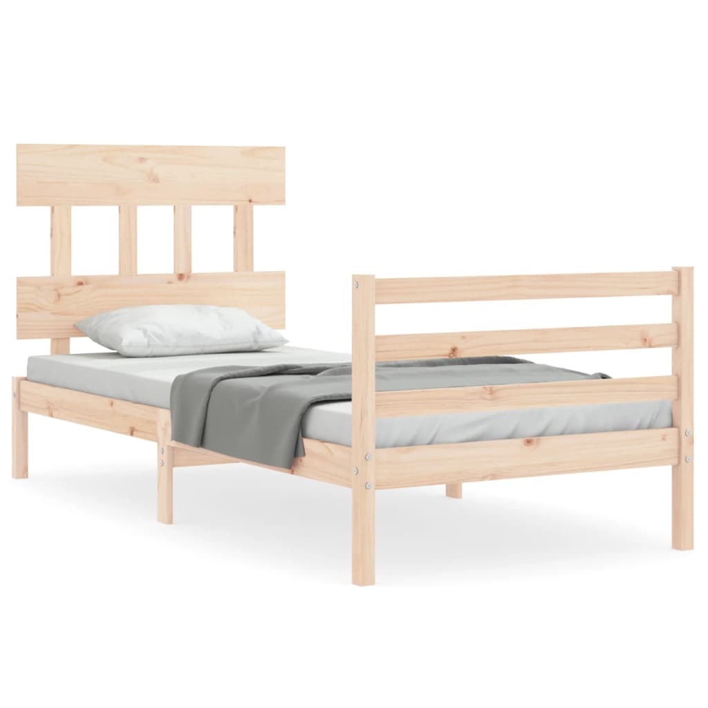 Cadre de lit sans matelas 100x200 cm bois massif