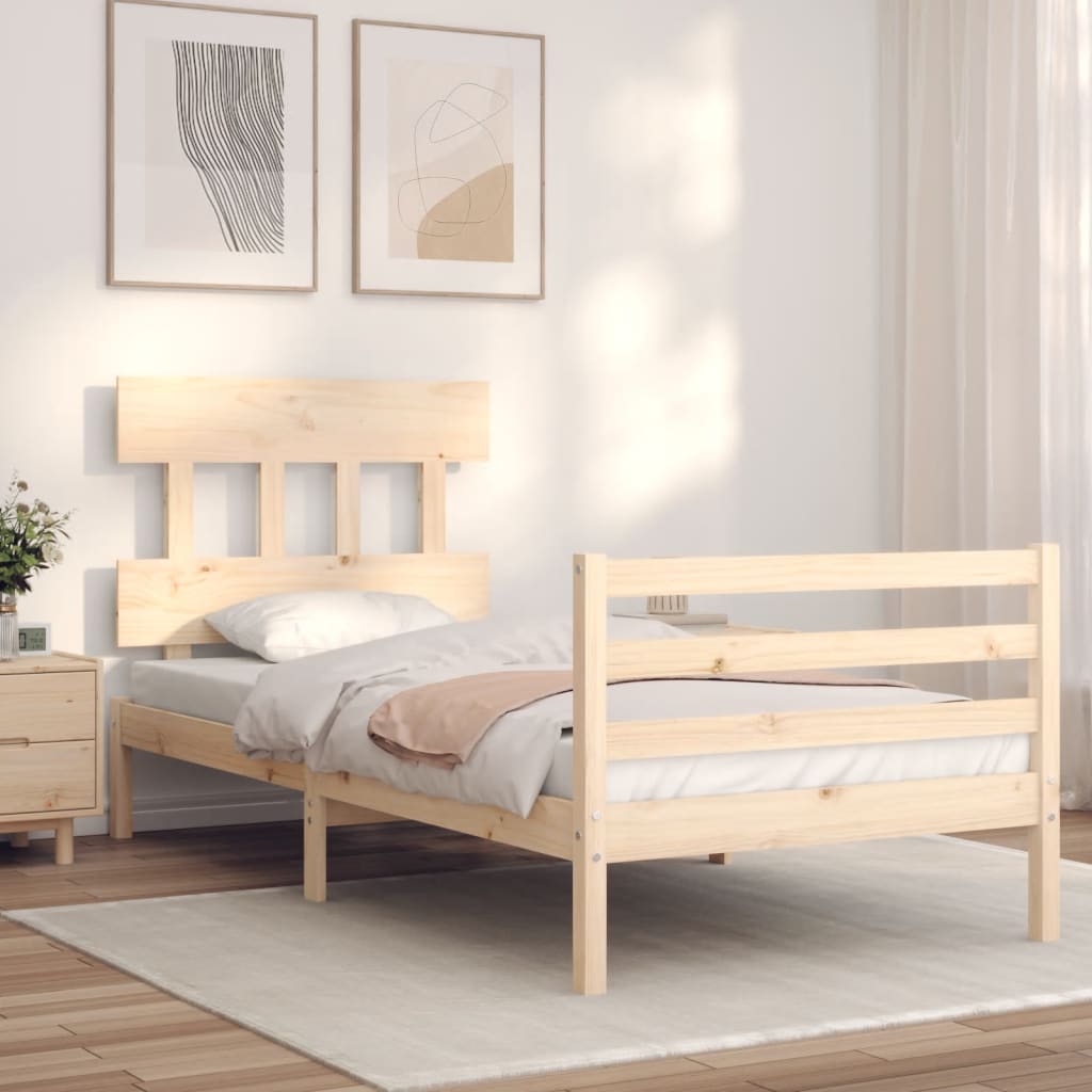 Cadre de lit sans matelas 100x200 cm bois massif