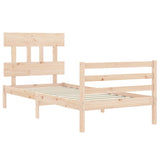 Cadre de lit sans matelas 100x200 cm bois massif