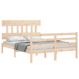 Cadre de lit sans matelas 120x200 cm bois massif