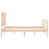 Cadre de lit sans matelas 120x200 cm bois massif