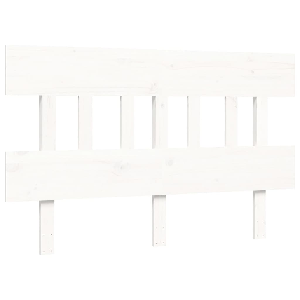 Cadre de lit sans matelas blanc 120x200 cm bois massif