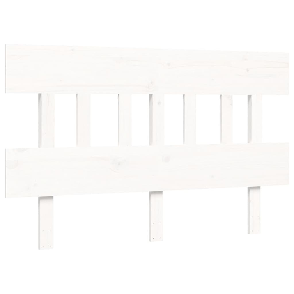 Cadre de lit sans matelas blanc 140x200 cm bois massif