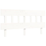 Cadre de lit sans matelas blanc bois de pin massif