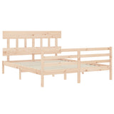 Bed frame without mattress 160x200 cm solid wood