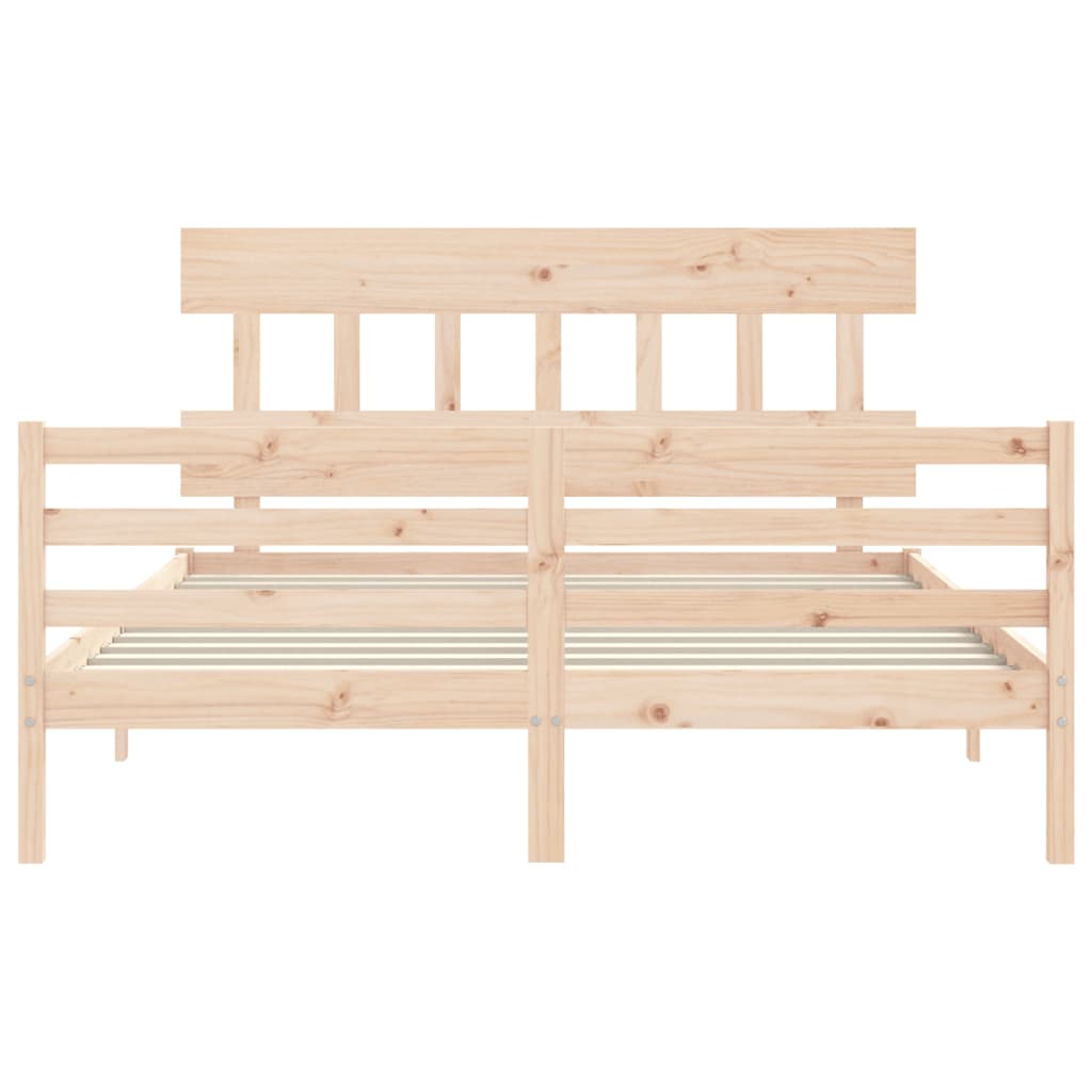 Bed frame without mattress 160x200 cm solid wood