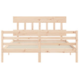 Bed frame without mattress 160x200 cm solid wood