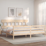 Cadre de lit sans matelas bois massif