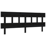 Cadre de lit sans matelas noir 200x200 cm bois massif