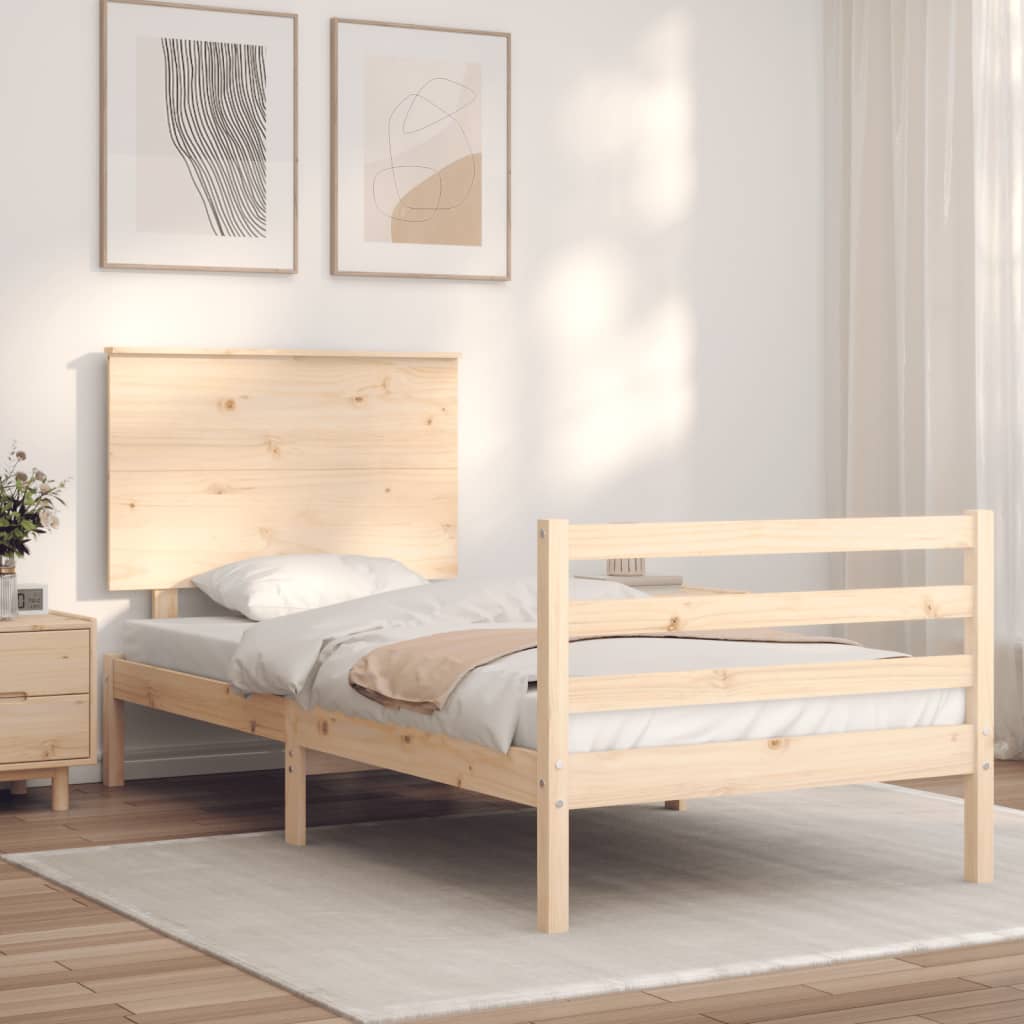 Cadre de lit sans matelas bois massif