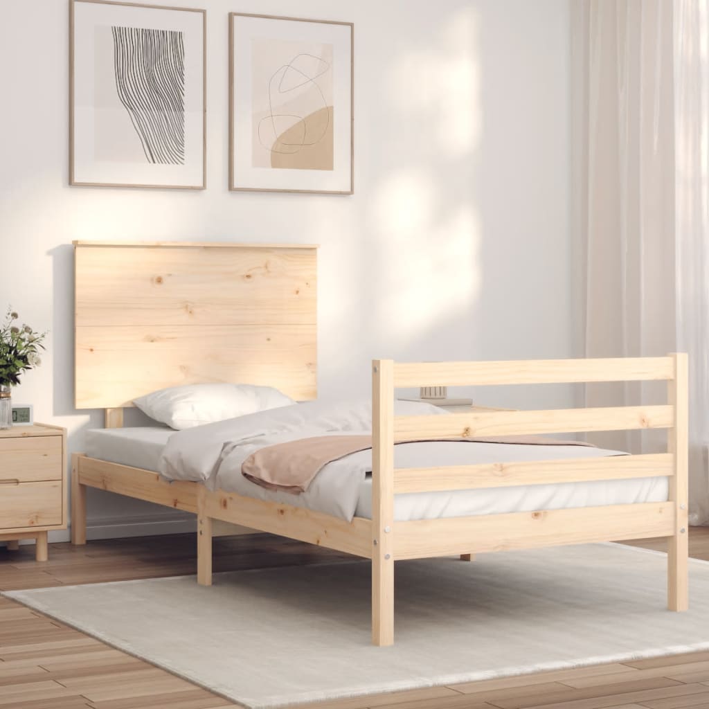 Cadre de lit sans matelas 100x200 cm bois massif