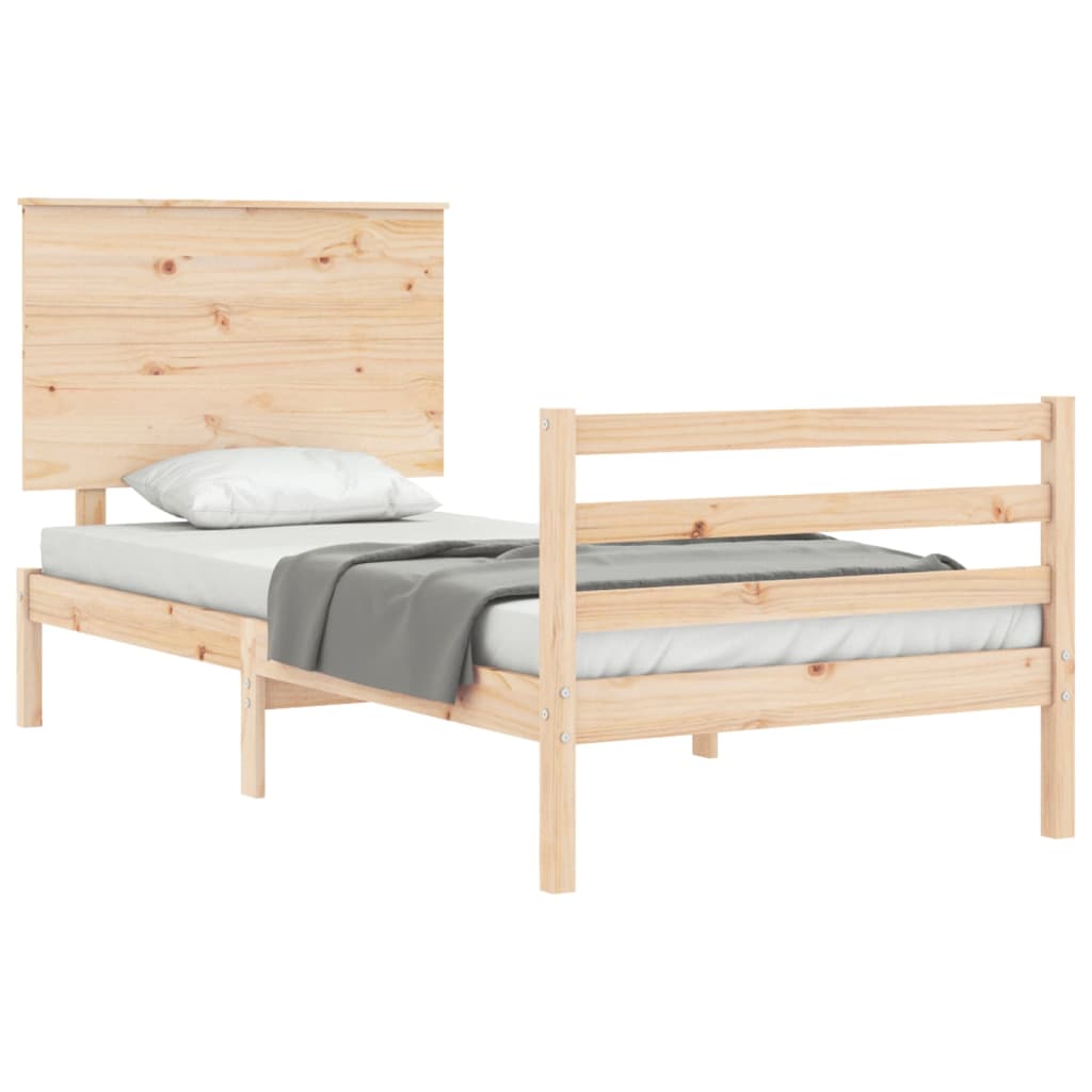 Cadre de lit sans matelas 100x200 cm bois massif