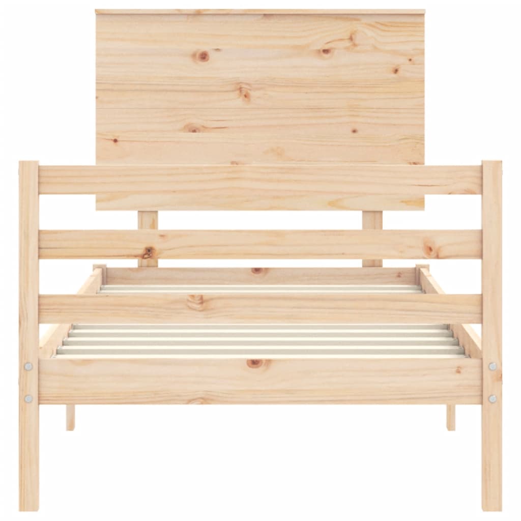 Cadre de lit sans matelas 100x200 cm bois massif