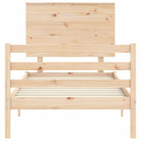 Cadre de lit sans matelas 100x200 cm bois massif