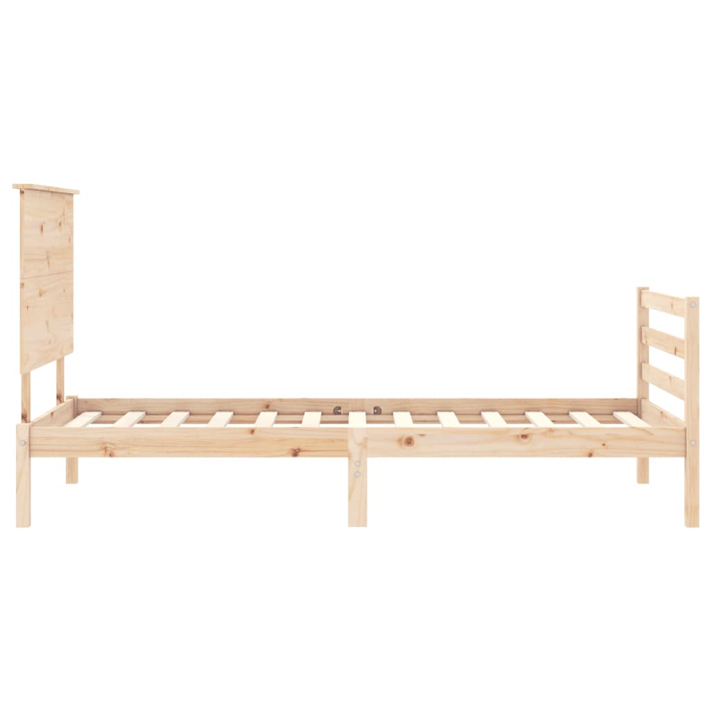 Cadre de lit sans matelas 100x200 cm bois massif