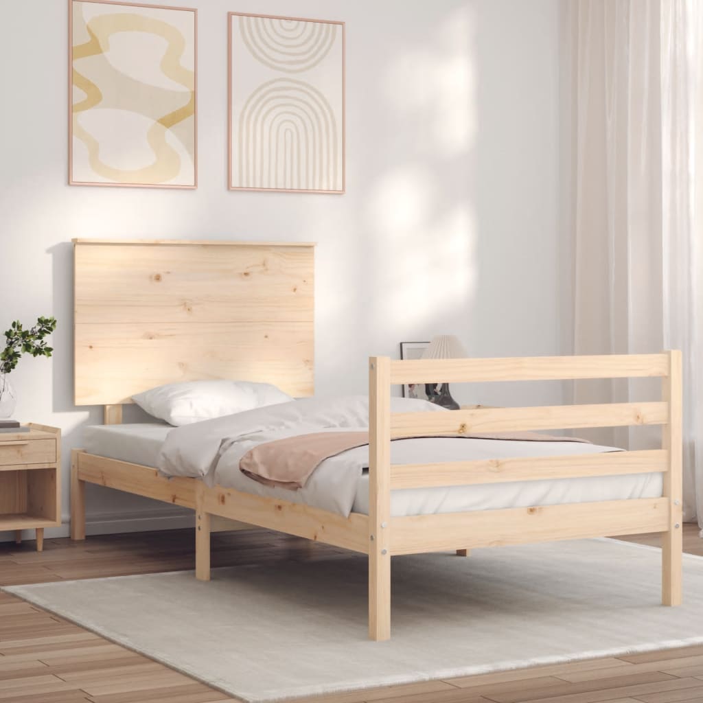 Cadre de lit sans matelas 100x200 cm bois massif