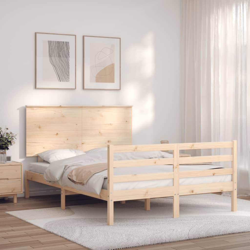 Cadre de lit sans matelas 120x200 cm bois massif