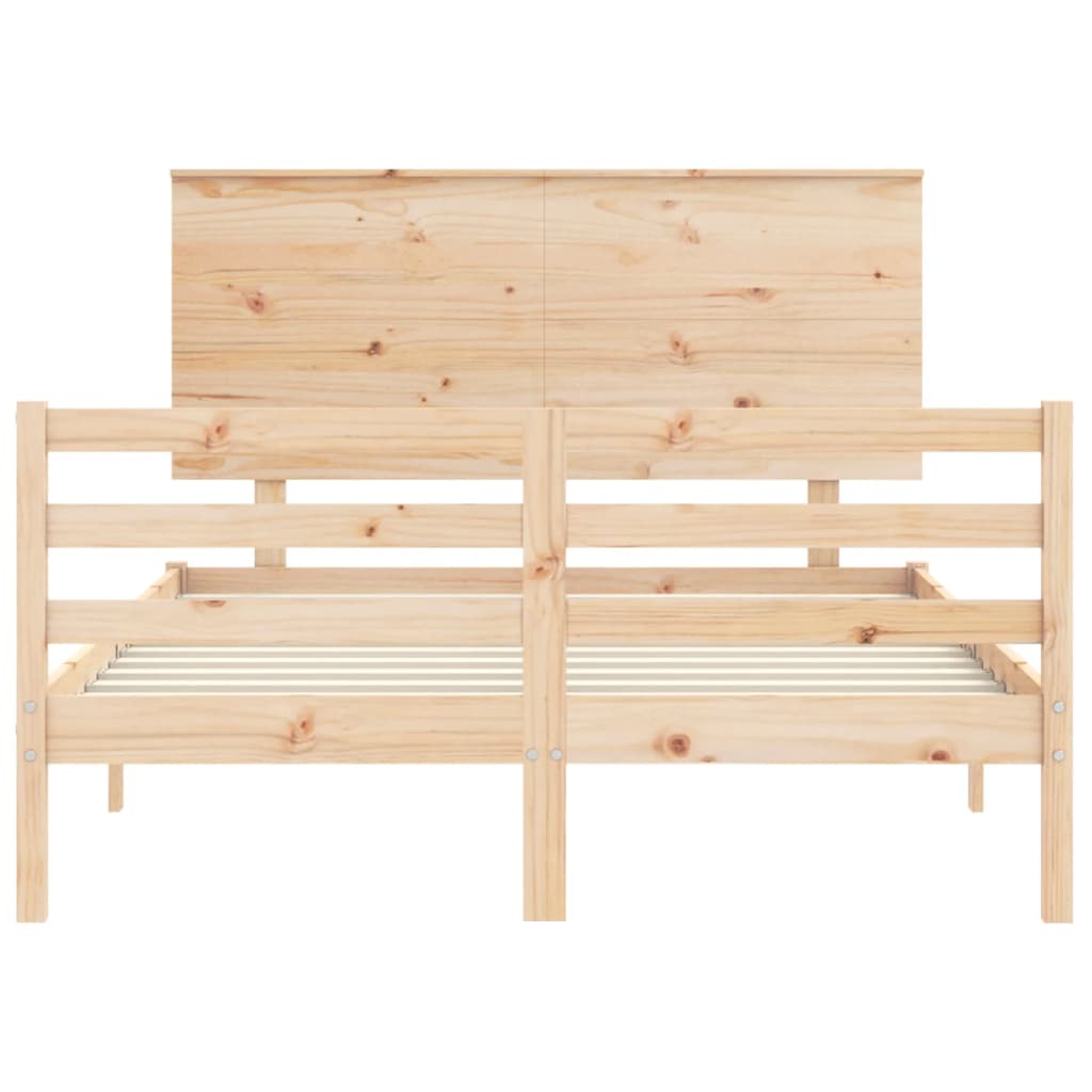 Cadre de lit sans matelas 120x200 cm bois massif