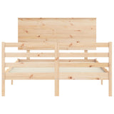 Cadre de lit sans matelas 120x200 cm bois massif