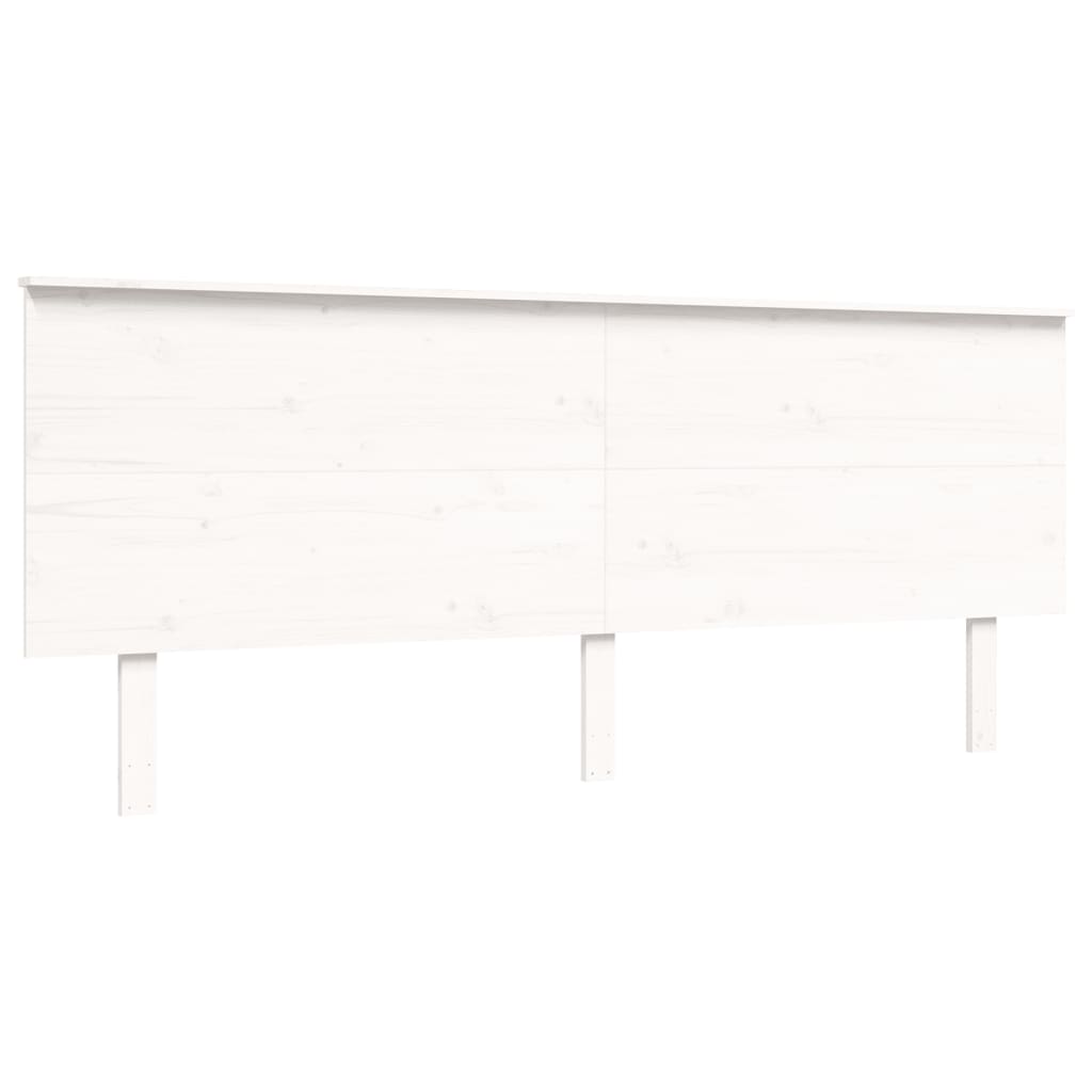 Cadre de lit sans matelas blanc 200x200 cm bois massif