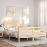 Cadre de lit sans matelas 140x190 cm bois massif