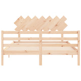 Cadre de lit sans matelas 140x190 cm bois massif