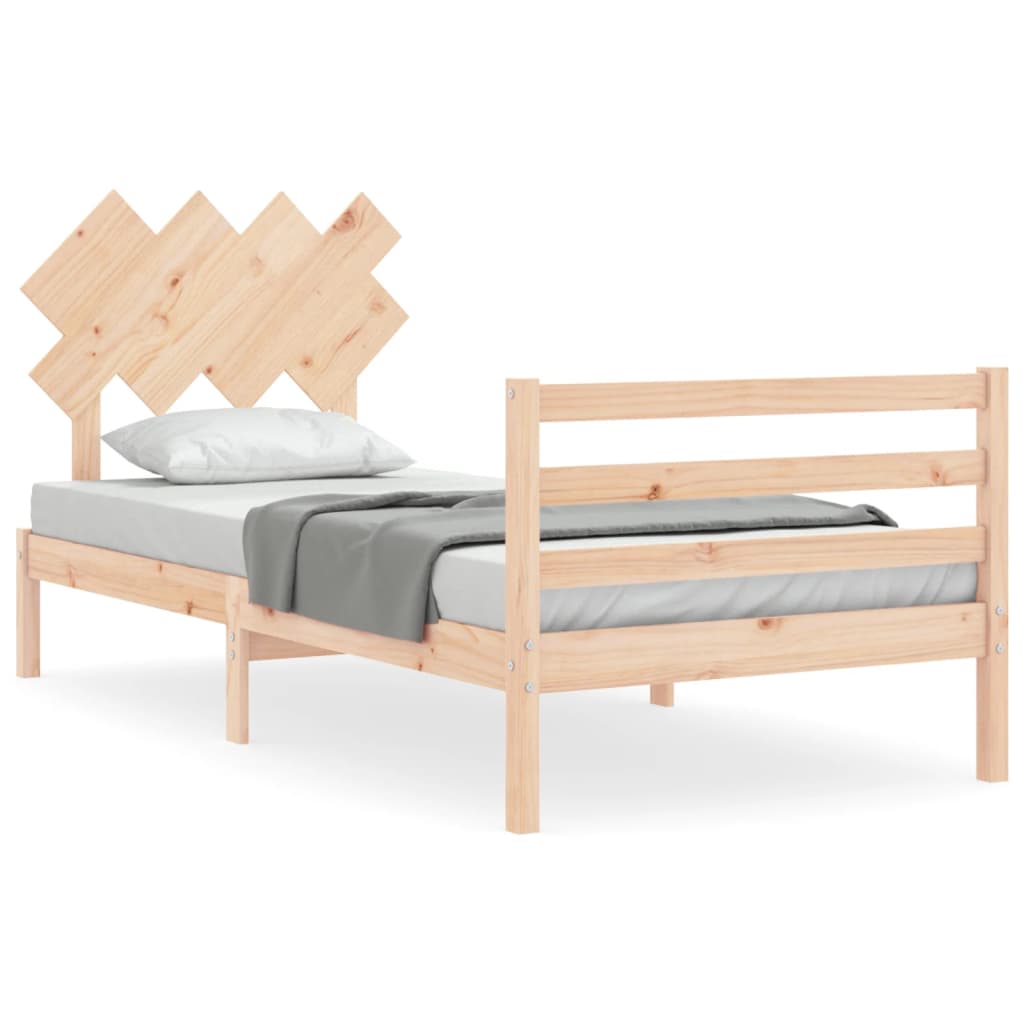 Cadre de lit sans matelas 90x200 cm bois massif