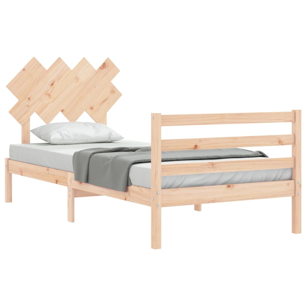 Cadre de lit sans matelas 90x200 cm bois massif