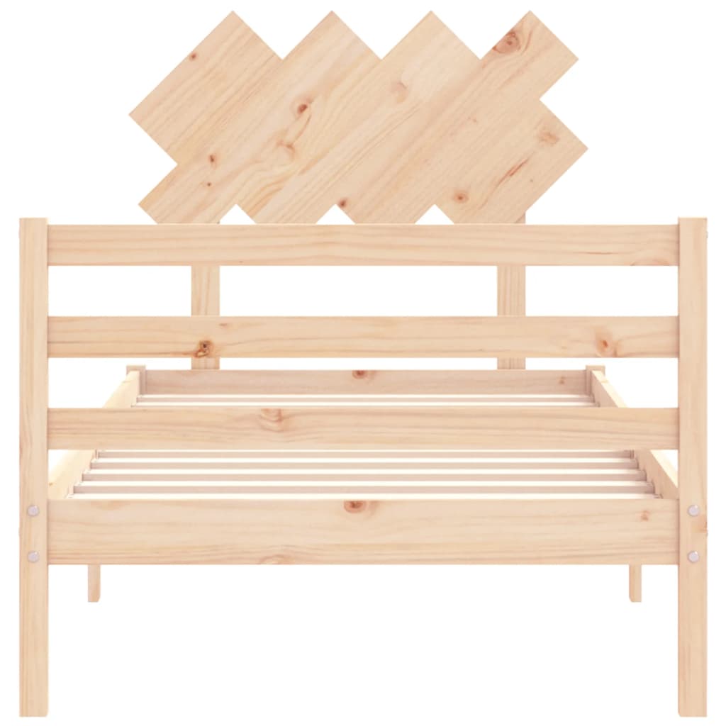 Cadre de lit sans matelas 90x200 cm bois massif