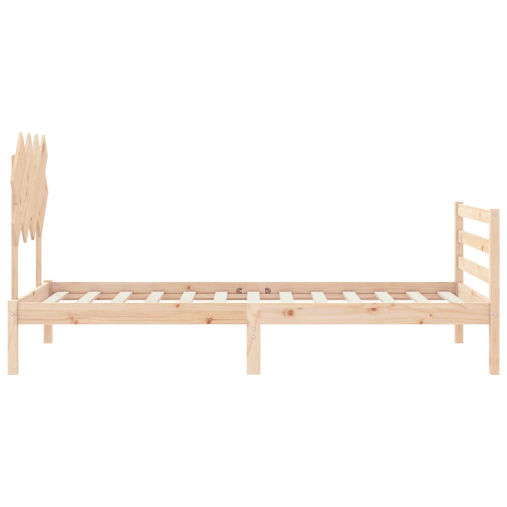 Cadre de lit sans matelas 90x200 cm bois massif