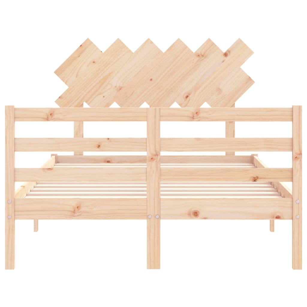 Cadre de lit sans matelas 120x200 cm bois massif