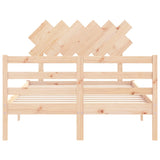 Cadre de lit sans matelas 120x200 cm bois massif