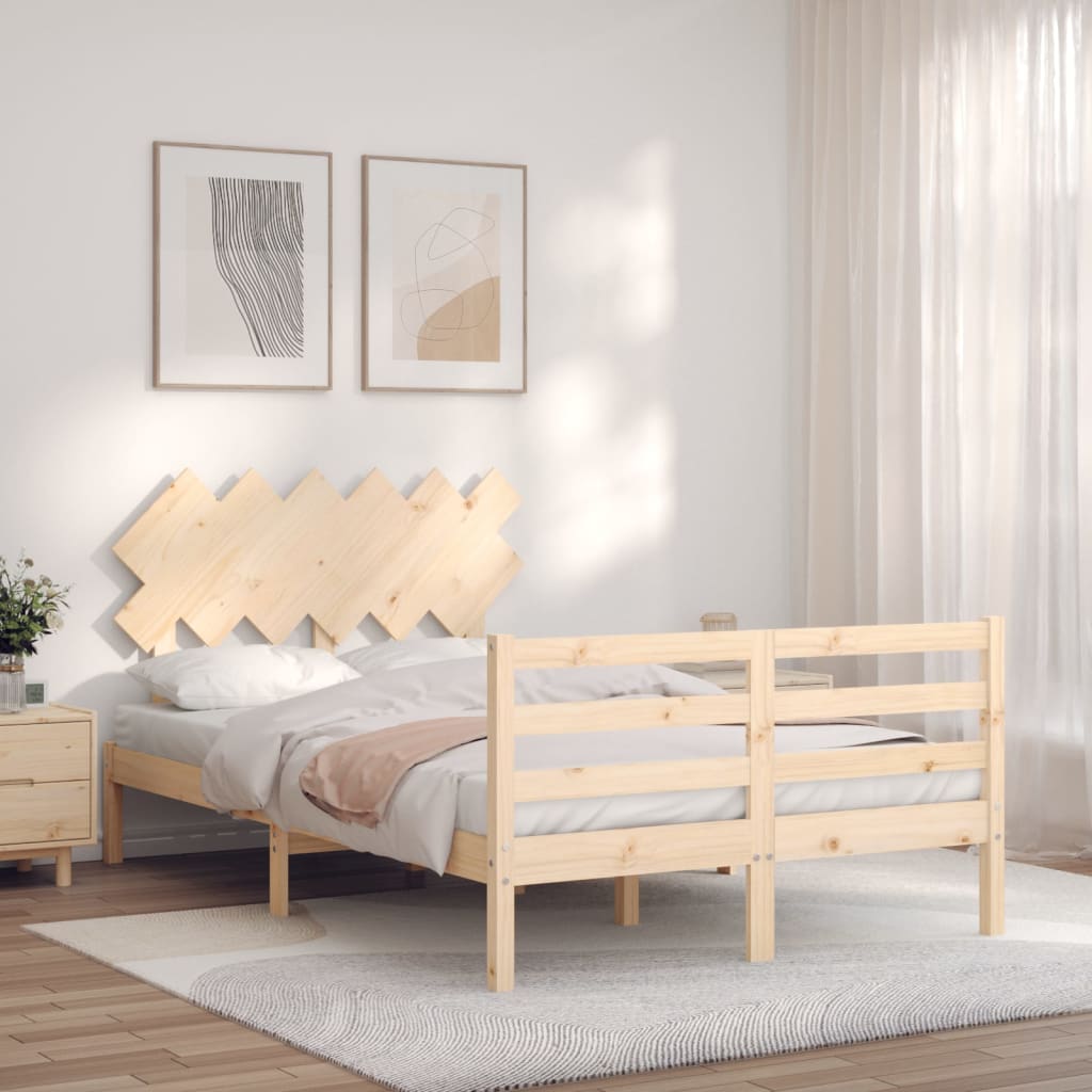 Cadre de lit sans matelas 120x200 cm bois massif