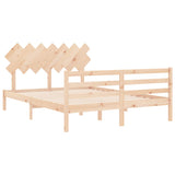 Bed frame without mattress 140x200 cm solid wood