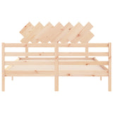 Bed frame without mattress 140x200 cm solid wood