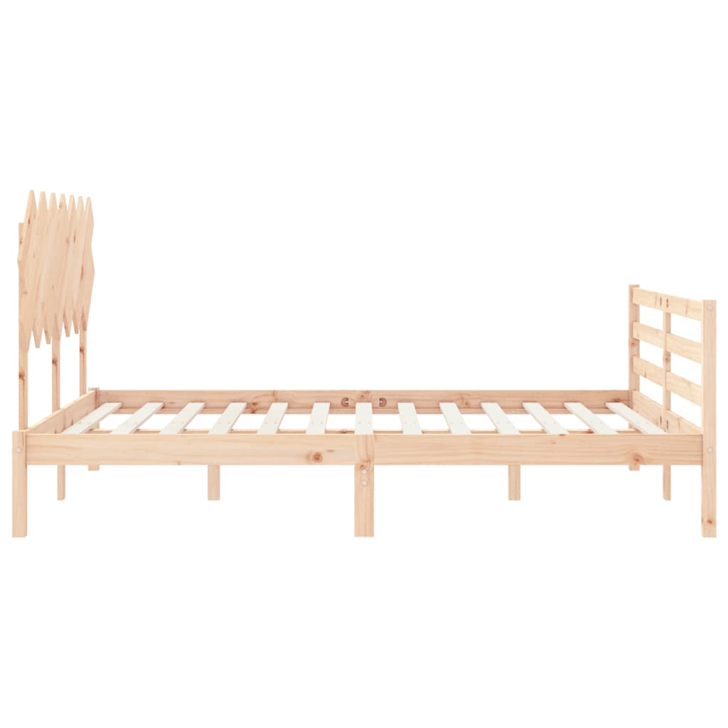 Bed frame without mattress 140x200 cm solid wood